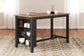 Mesa de comedor Gesthaven de altura de mostrador y 2 taburetes de bar