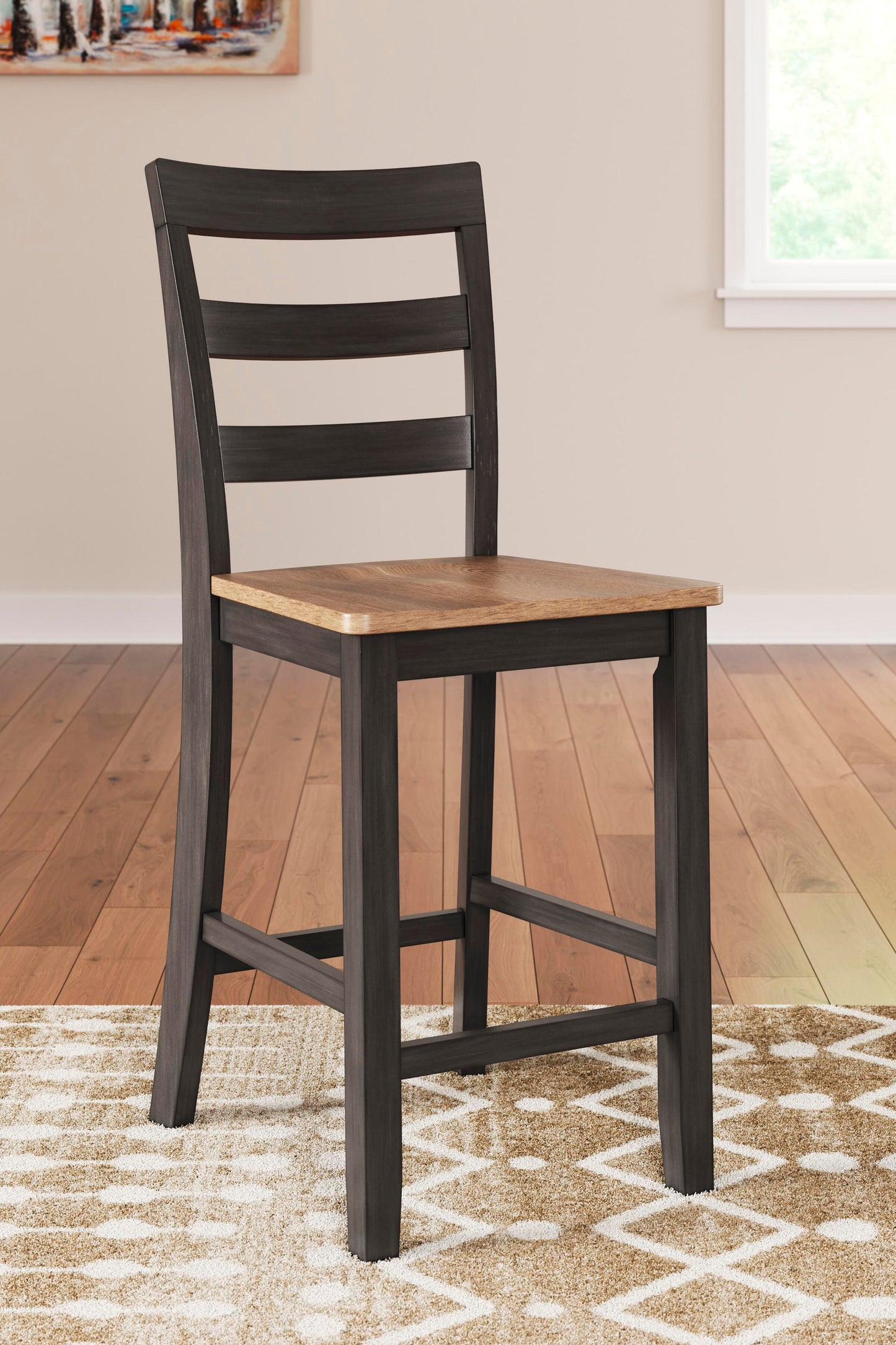 Mesa de comedor Gesthaven de altura de mostrador y 2 taburetes de bar