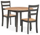 Mesa de comedor Gestaven y 2 sillas