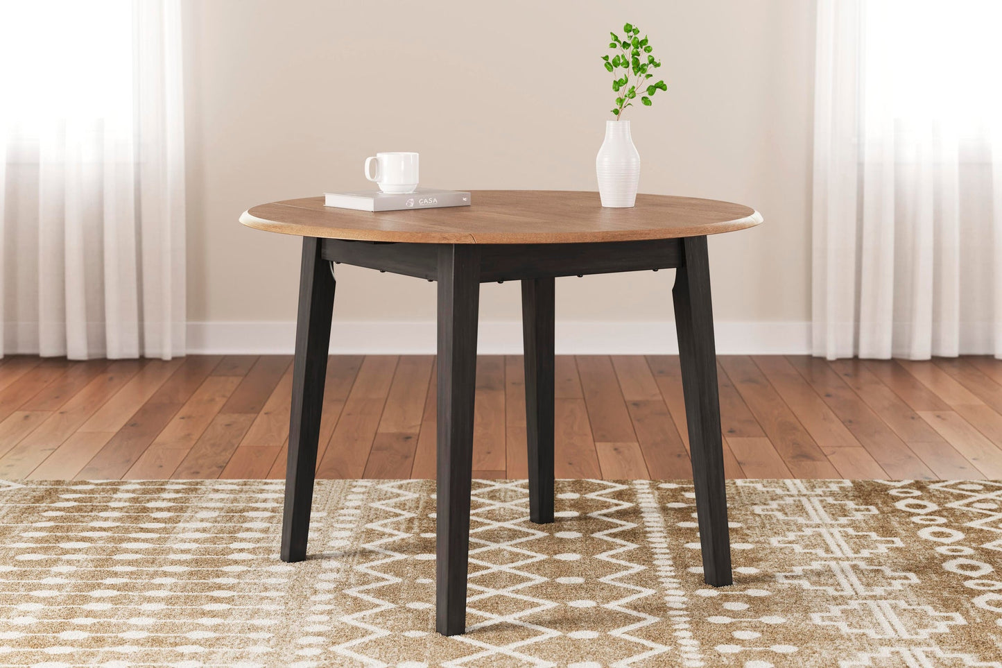 Mesa de comedor Gestaven y 2 sillas