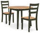 Mesa de comedor Gestaven y 2 sillas