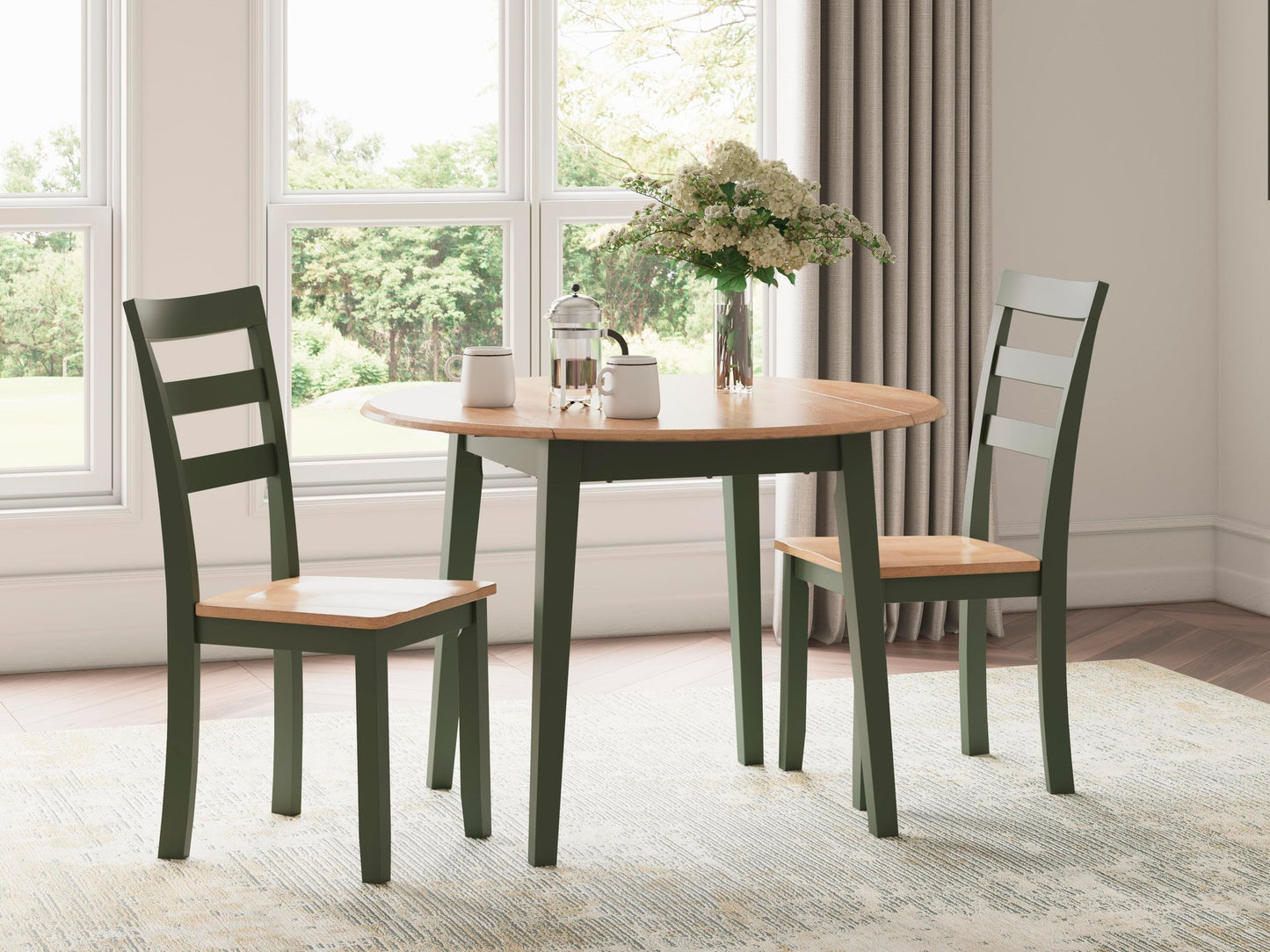 Mesa de comedor Gestaven y 2 sillas
