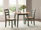 Mesa de comedor Gestaven y 2 sillas