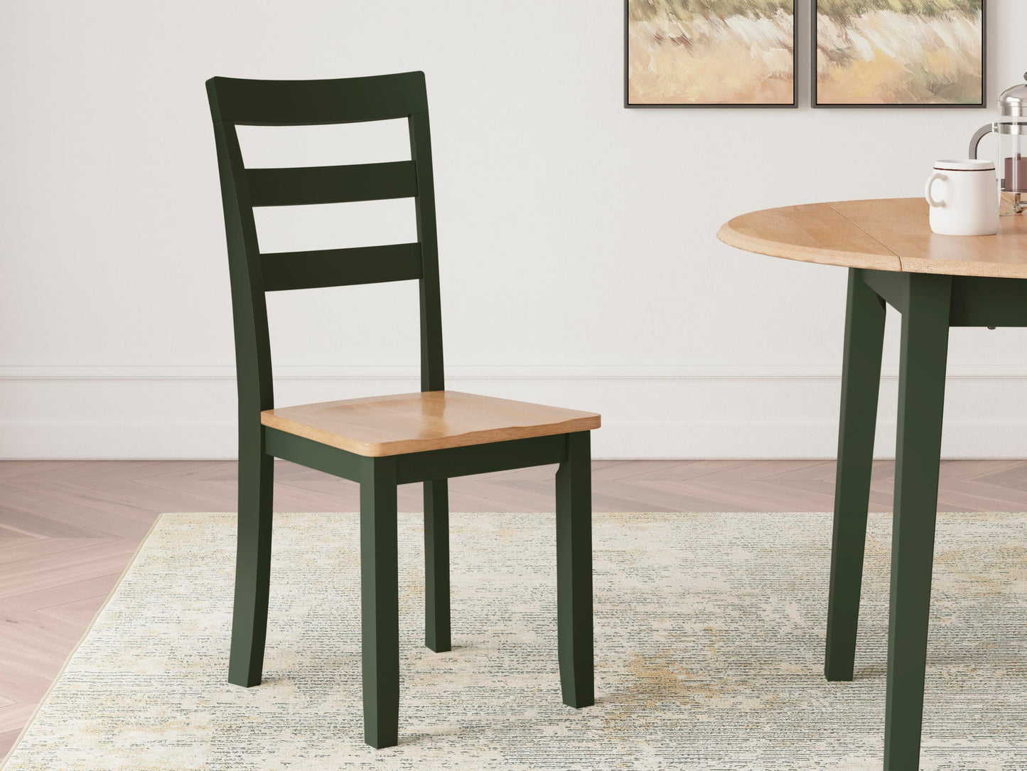 Mesa de comedor Gestaven y 2 sillas