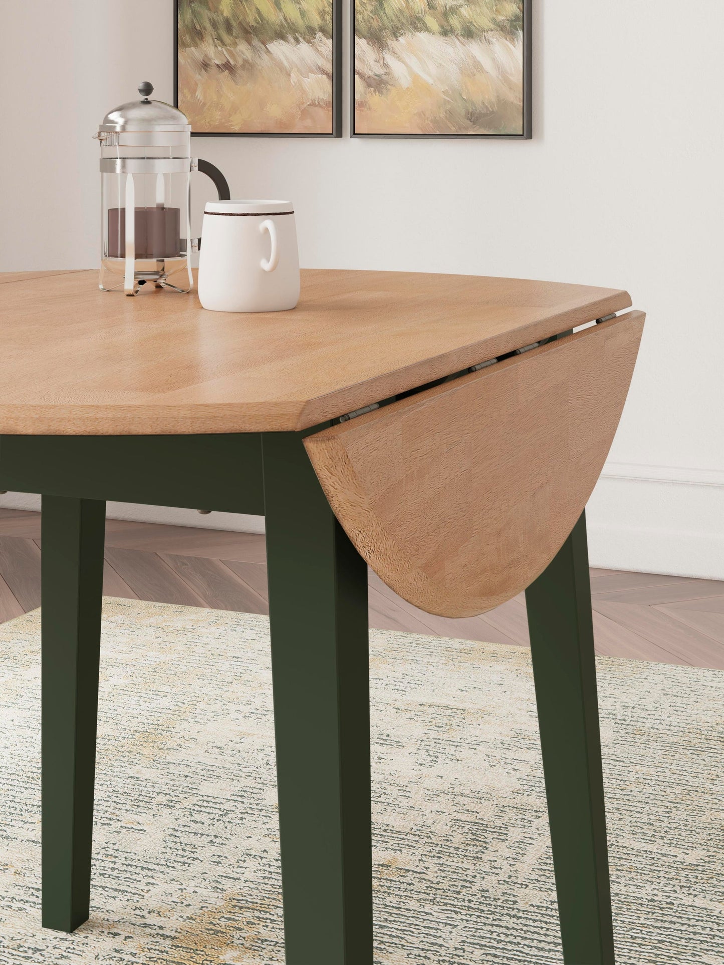 Mesa de comedor Gestaven y 2 sillas