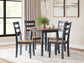 Mesa de comedor Gesthaven y 4 sillas