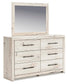 Cama Lawroy Queen con cabecero y tocador con espejo