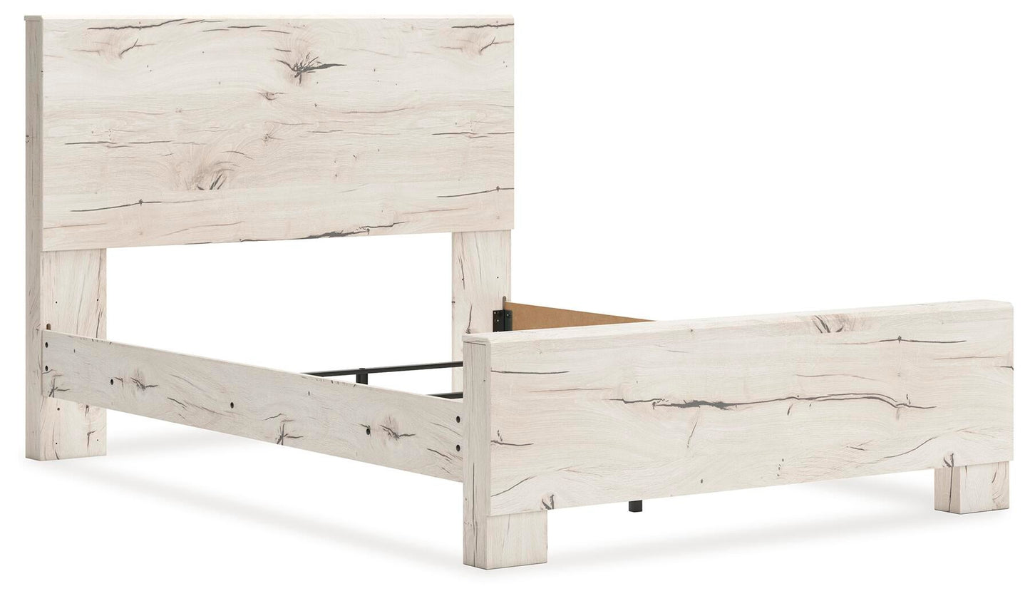 Cama Lawroy Queen con cabecero y tocador con espejo