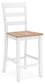 Mesa de comedor Gesthaven de altura de mostrador y 4 taburetes de bar