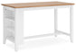 Mesa de comedor Gesthaven de altura de mostrador y 4 taburetes de bar
