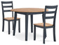 Mesa de comedor Gestaven y 2 sillas