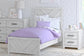 Cama doble Cayboni con tocador con espejo