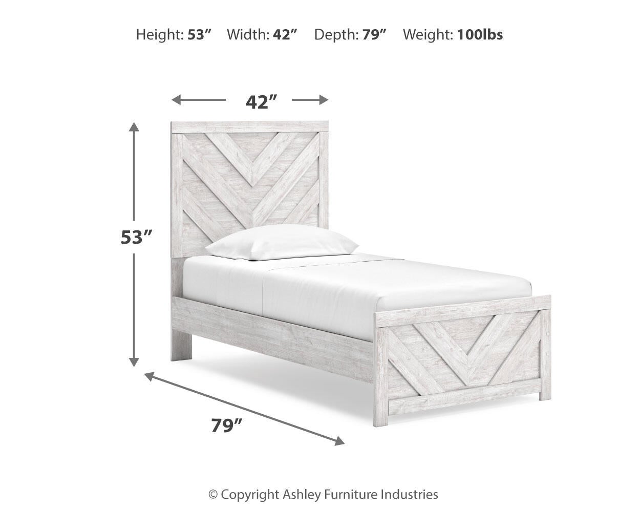 Cama doble Cayboni con tocador con espejo