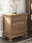 Feddinger King Storage Sleigh Bed with Mirrored Dresser, Chest and Nightstand
