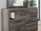 Graystorm Queen Panel Bed, Dresser, Mirror and Nightstand