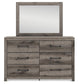 Graystorm King Panel Bed, Dresser, Mirror, Chest and Nightstand