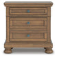 Feddinger King Panel Bed with Mirrored Dresser and Nightstand