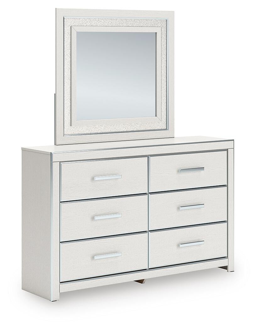 Zuraleus Queen Upholstered Bed, Dresser, Mirror and Nightstand