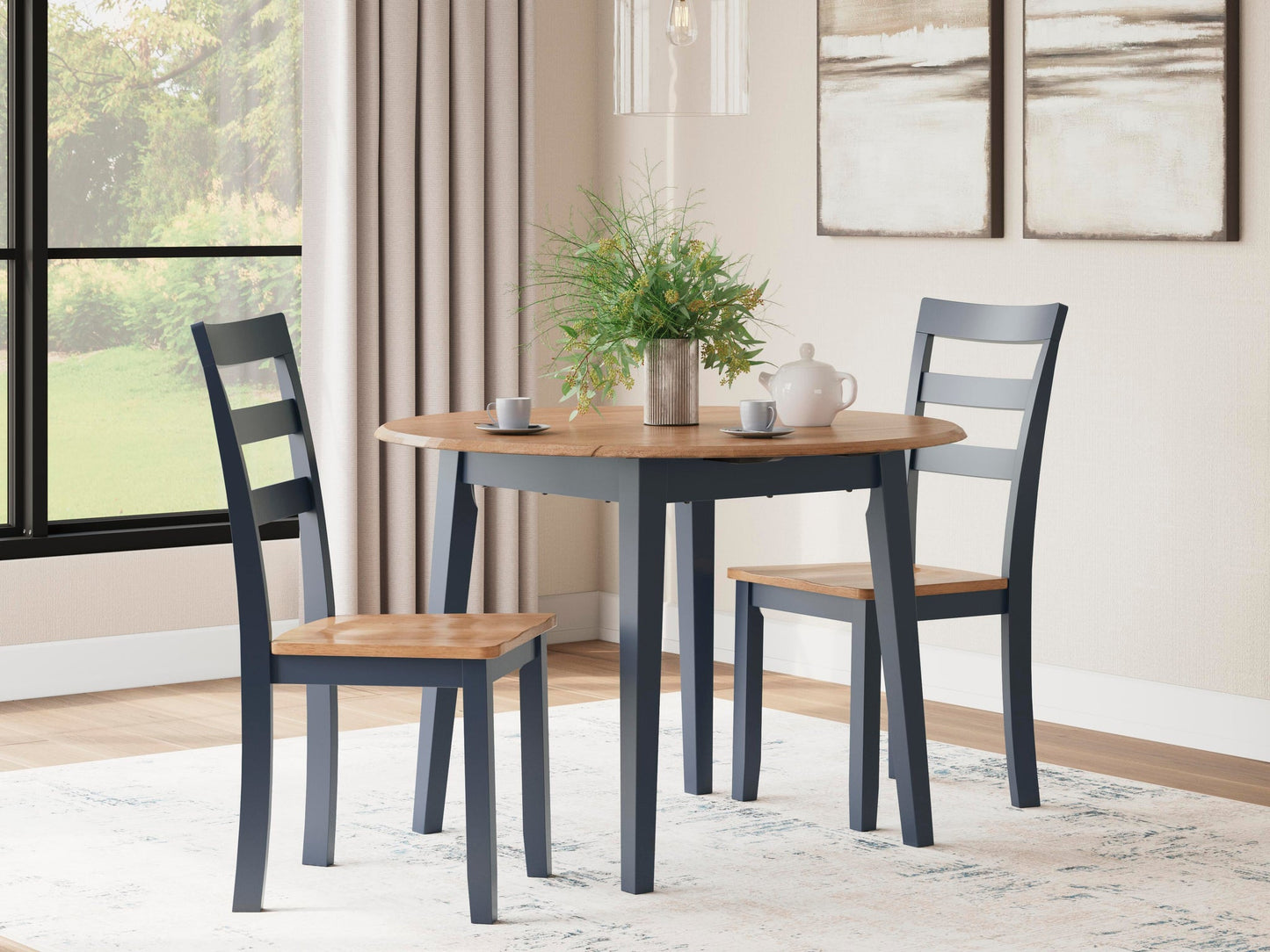 Mesa de comedor Gestaven y 2 sillas