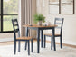 Mesa de comedor Gestaven y 2 sillas