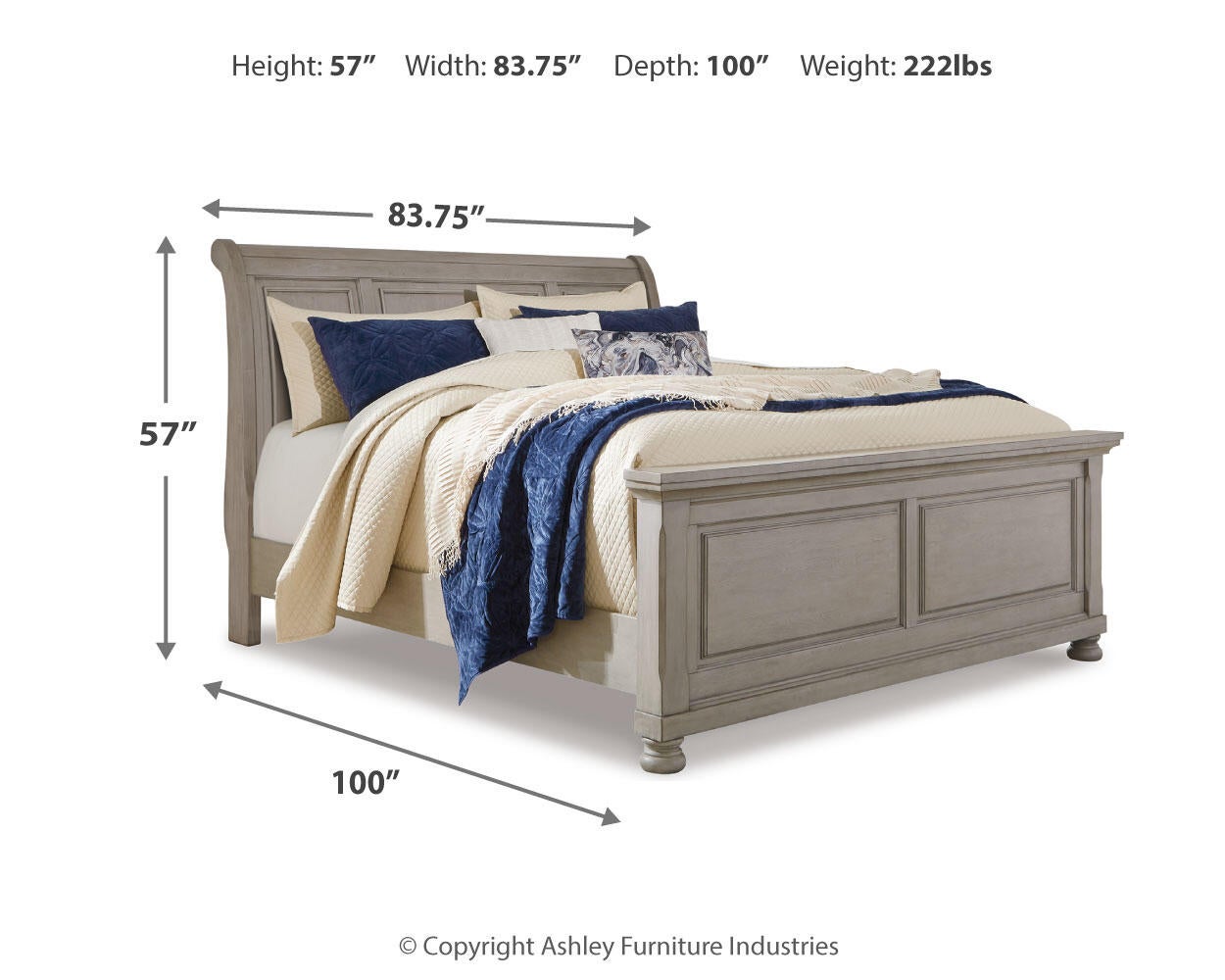 Cama de trineo Lettner California King