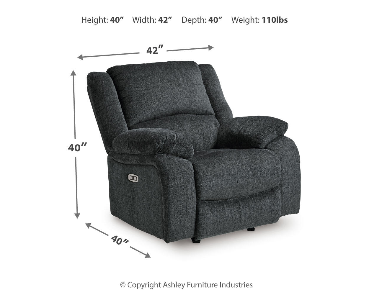 Sillón reclinable mecedor eléctrico Draycoll