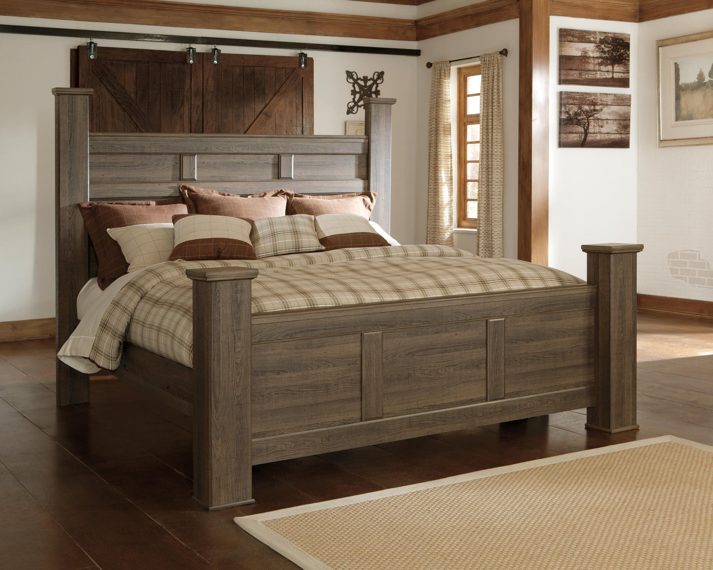 Cama con dosel Juararo California King con tocador con espejo