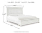 Cama Kanwyn King con cabecero y tocador con espejo