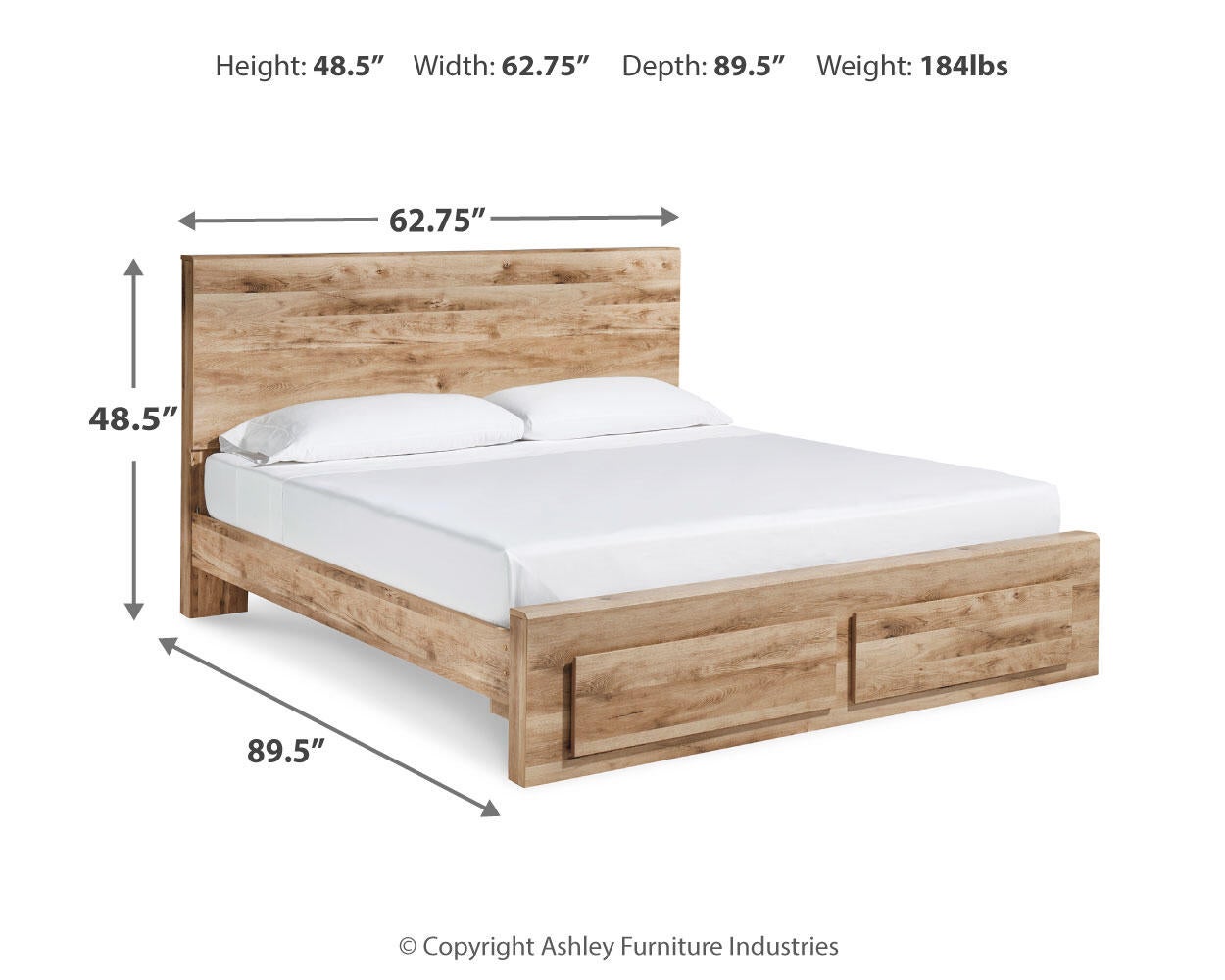Cama Hyanna Queen con almacenamiento y tocador con espejo