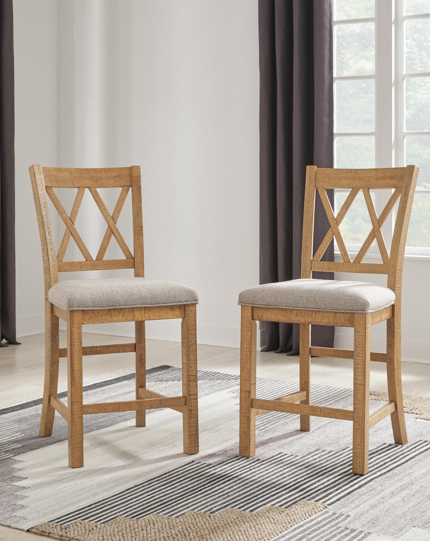Mesa de comedor Havonplane de altura de mostrador y 10 taburetes de bar