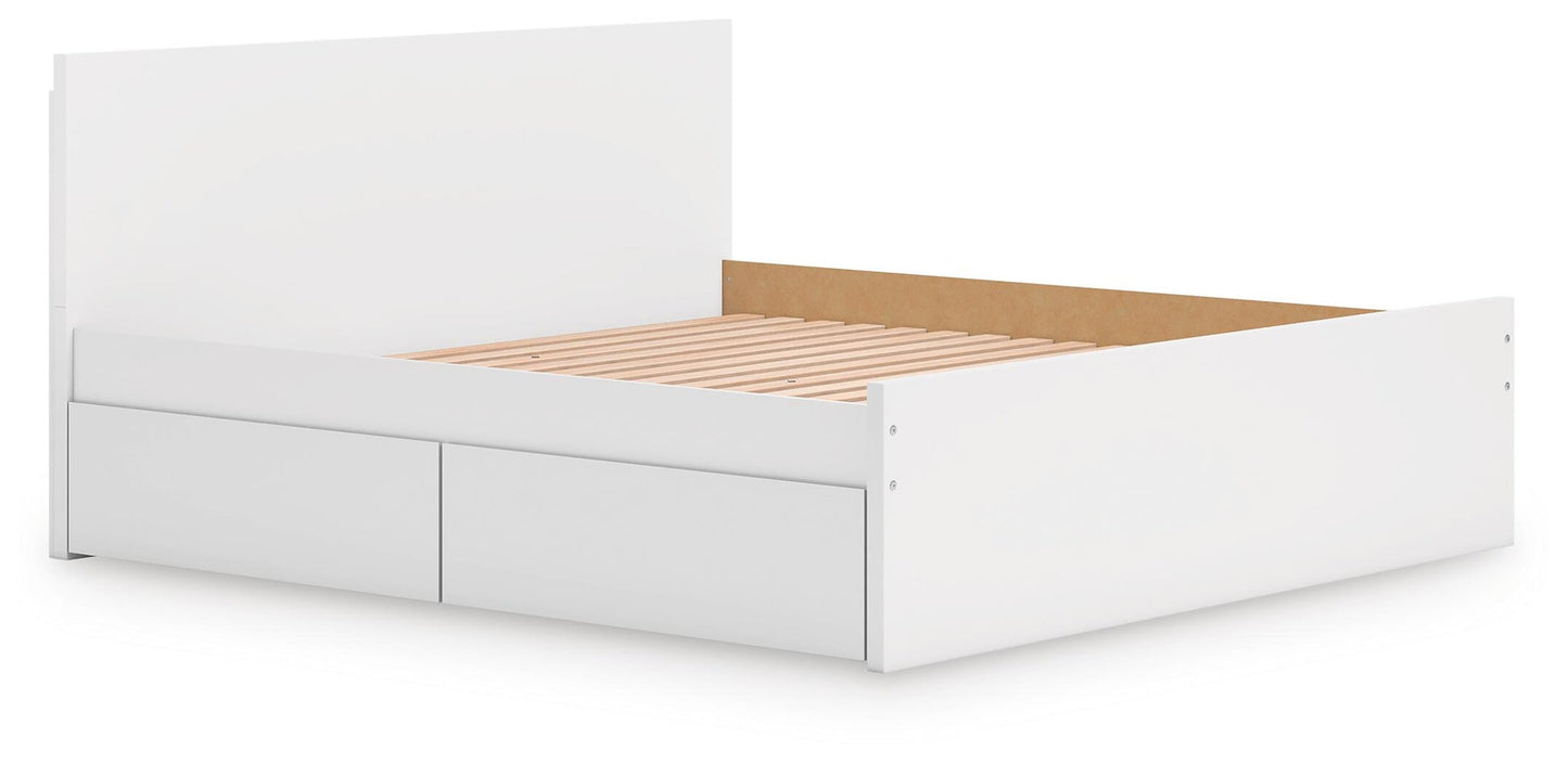 Cama Onita King con plataforma y 2 compartimentos laterales