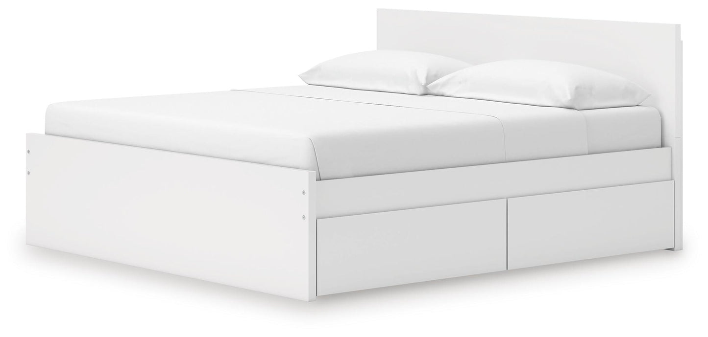 Cama Onita King con plataforma y 2 compartimentos laterales