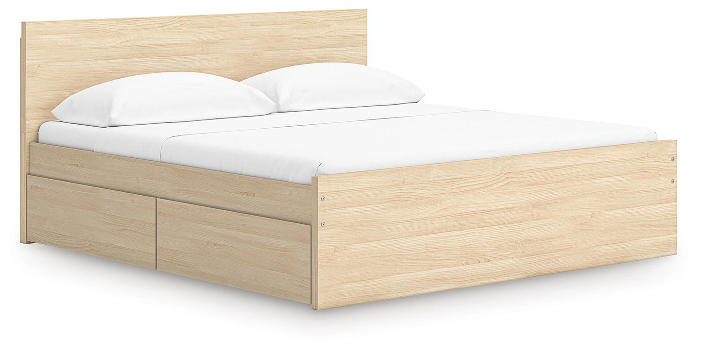 Cama Onita King con plataforma y 2 compartimentos laterales