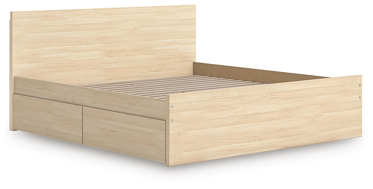 Cama Onita King con plataforma y 2 compartimentos laterales