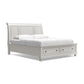 Cama de trineo Robbinsdale California King con almacenamiento y tocador con espejo