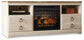 Soporte para TV Willowton de 64" con chimenea eléctrica