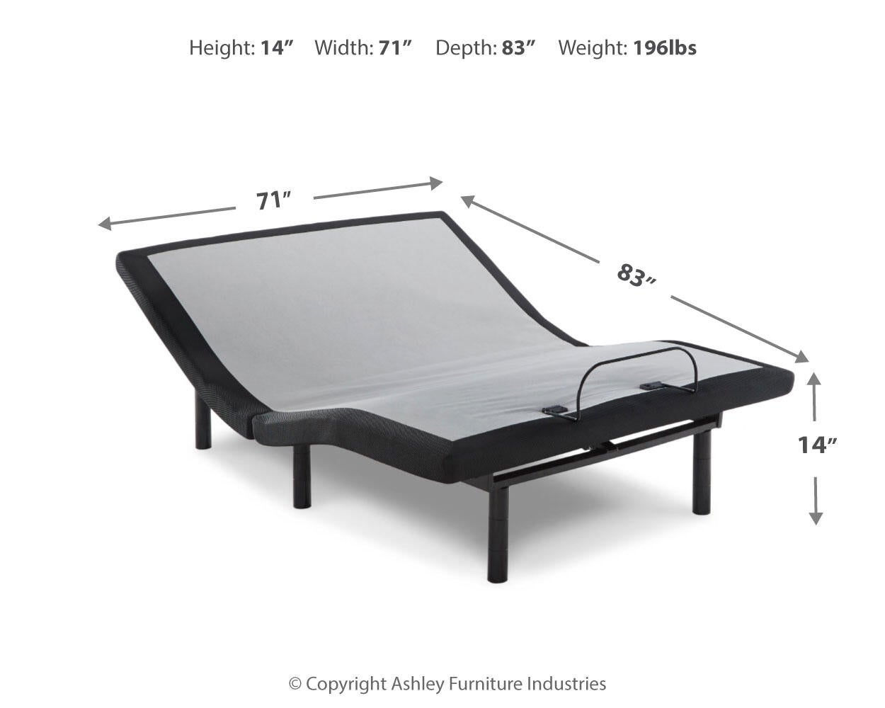 Base ajustable para cama California King, modelo Head-Poot.