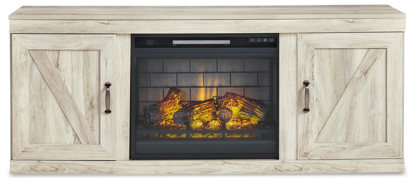 Centro de entretenimiento Bellaby de 4 piezas con chimenea eléctrica