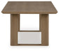 Mesa de comedor rectangular Serene Bay con opción UMB