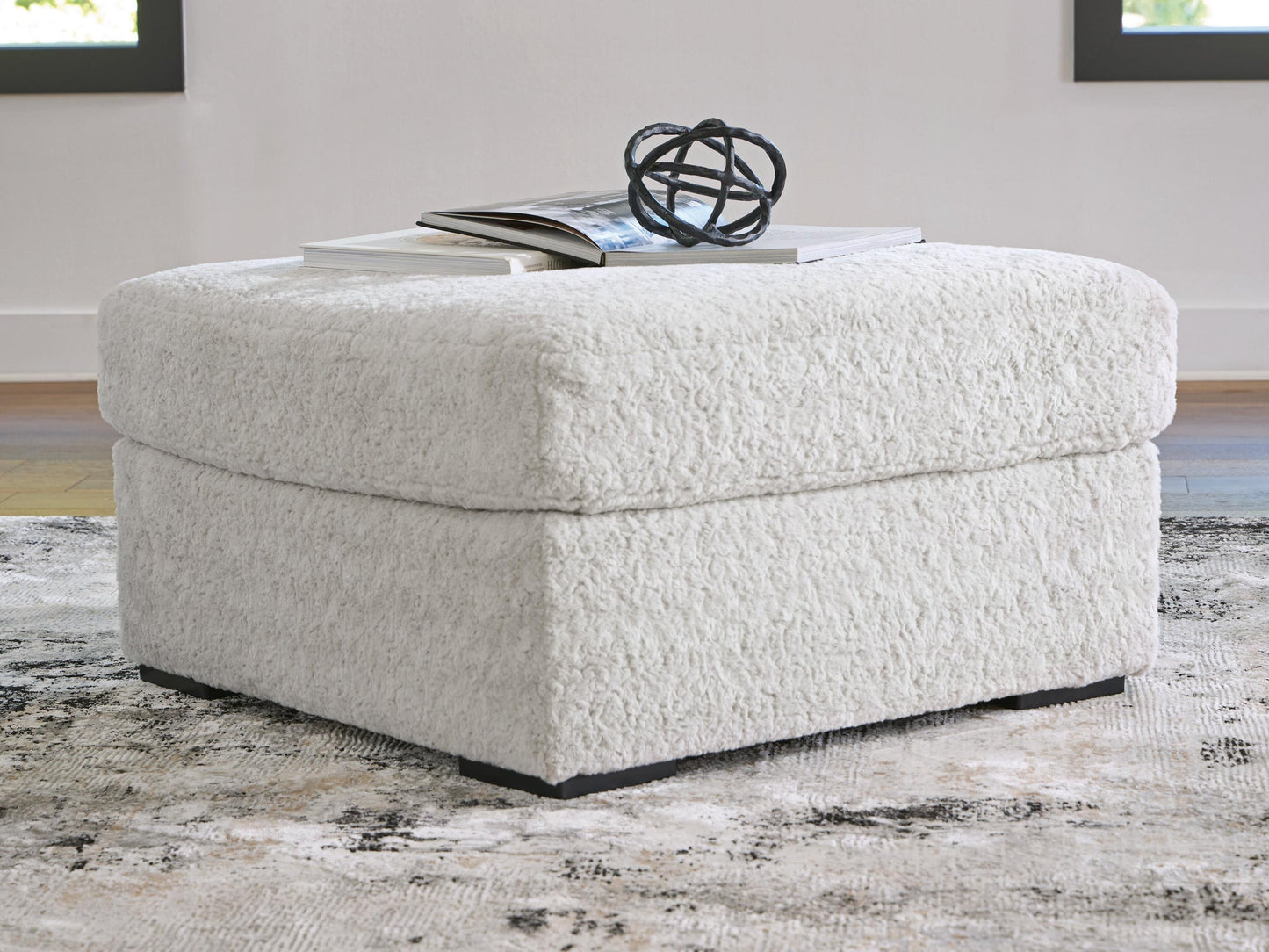 Puf decorativo extragrande de peluche suave