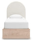Cama individual tapizada Arloster con almacenamiento