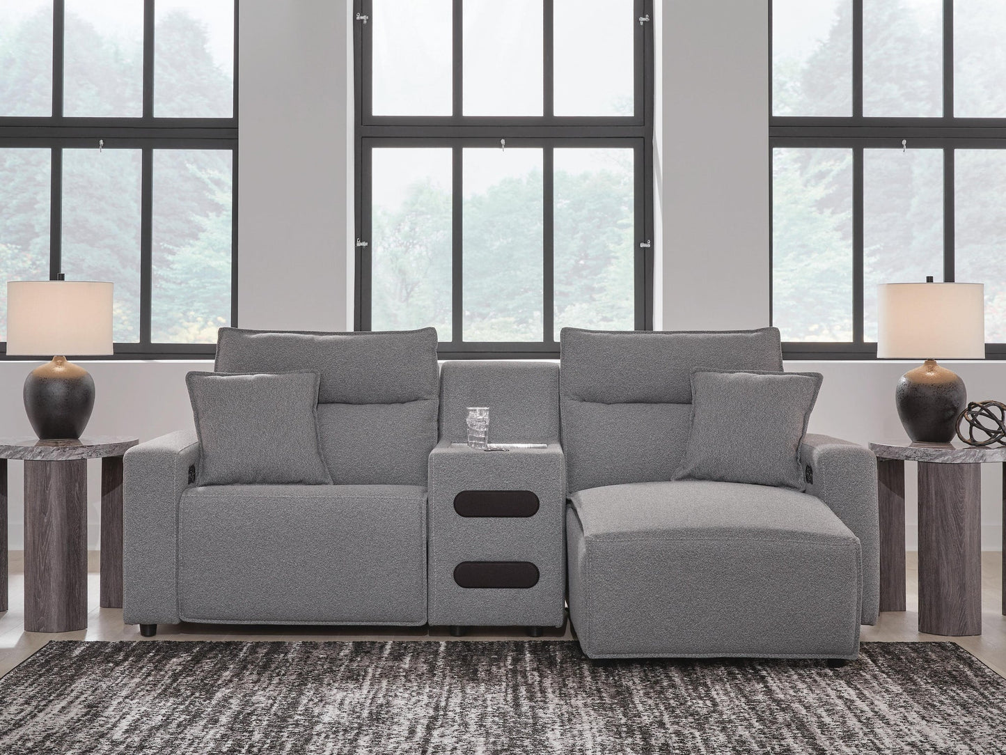 Sofá seccional reclinable eléctrico de 3 piezas ModMax II con chaise longue