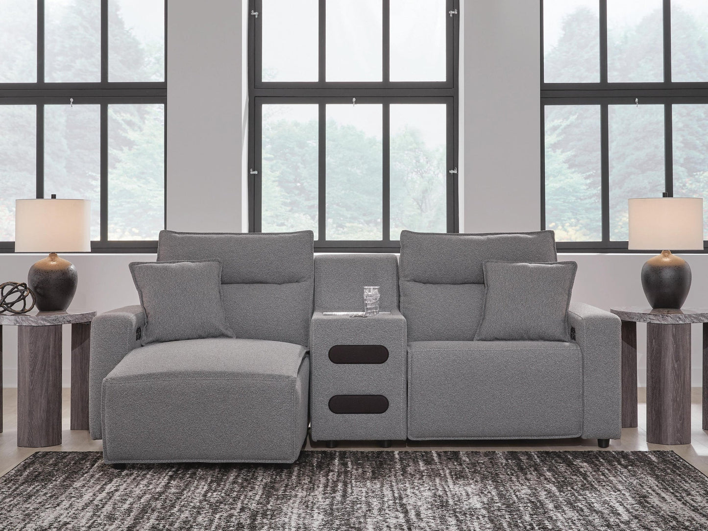 Sofá seccional reclinable eléctrico de 3 piezas ModMax II con chaise longue