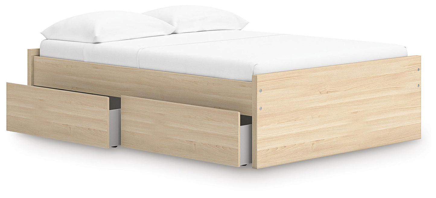 Cama Onita de plataforma completa con 1 almacenamiento lateral