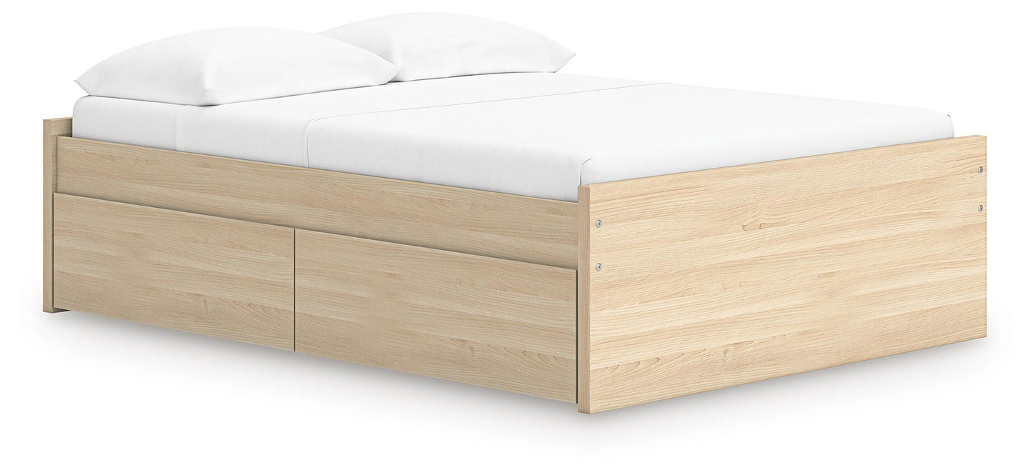 Cama Onita de plataforma completa con 1 almacenamiento lateral
