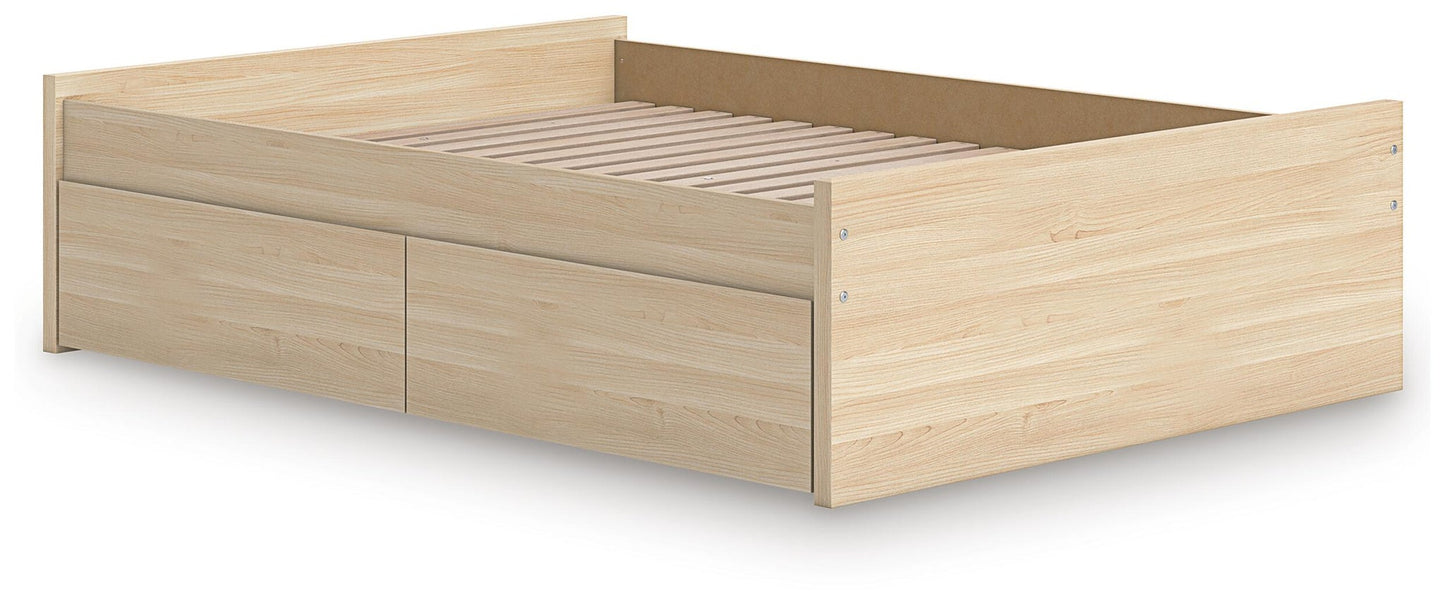 Cama Onita de plataforma completa con 1 almacenamiento lateral