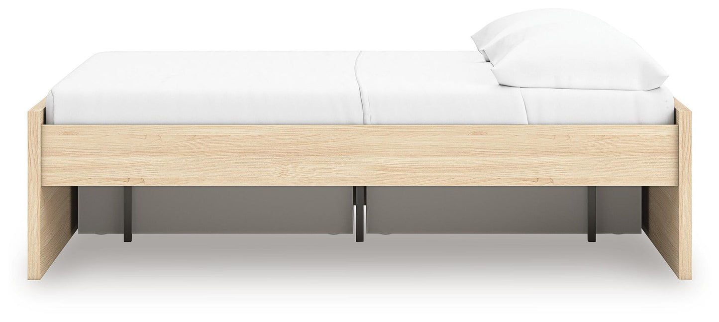 Cama Onita de plataforma completa con 1 almacenamiento lateral