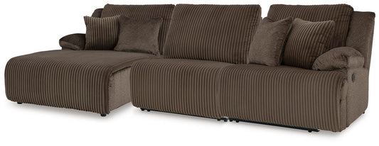 Sofá seccional de 3 piezas con chaise longue de gama alta