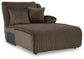 Sofá seccional de 3 piezas con chaise longue de gama alta