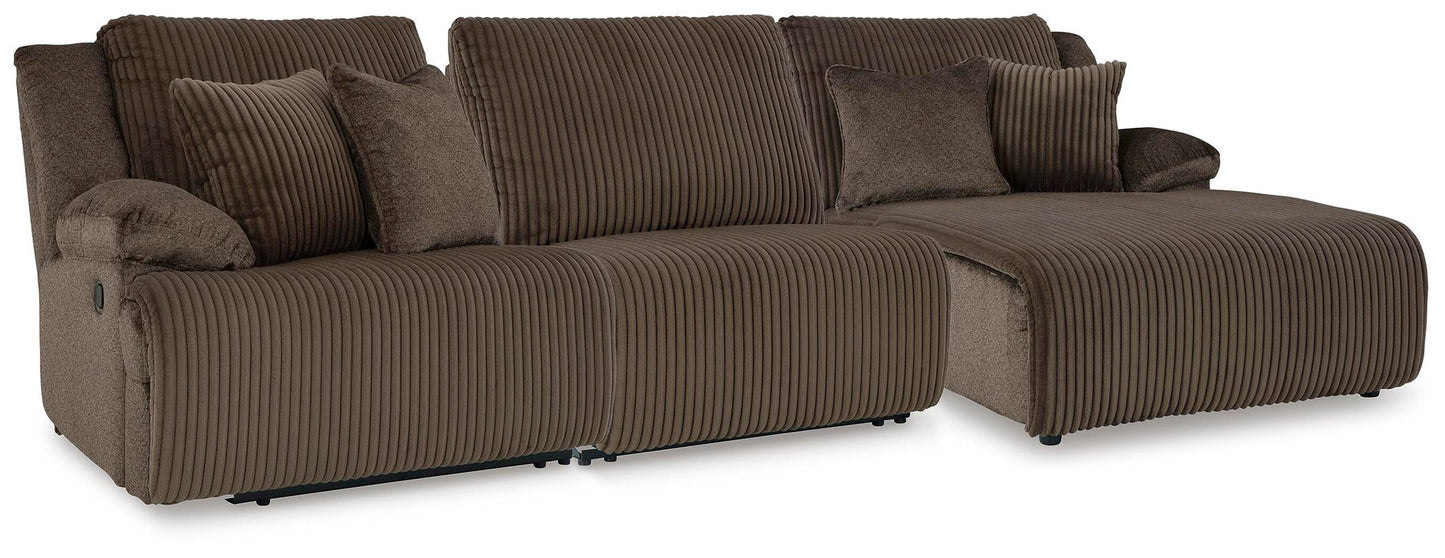 Sofá seccional de 3 piezas con chaise longue de gama alta